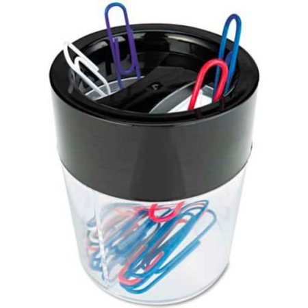 UNIVERSAL Magnetic Clip Dispenser, Two Compartments, Plastic, 2-1/2 x 2-1/2 x 3 8126